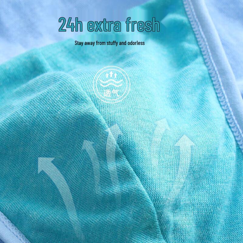 AB Herren Leichte Baumwolle Antibakteriell Mid-Waist Slips, 4er-Pack