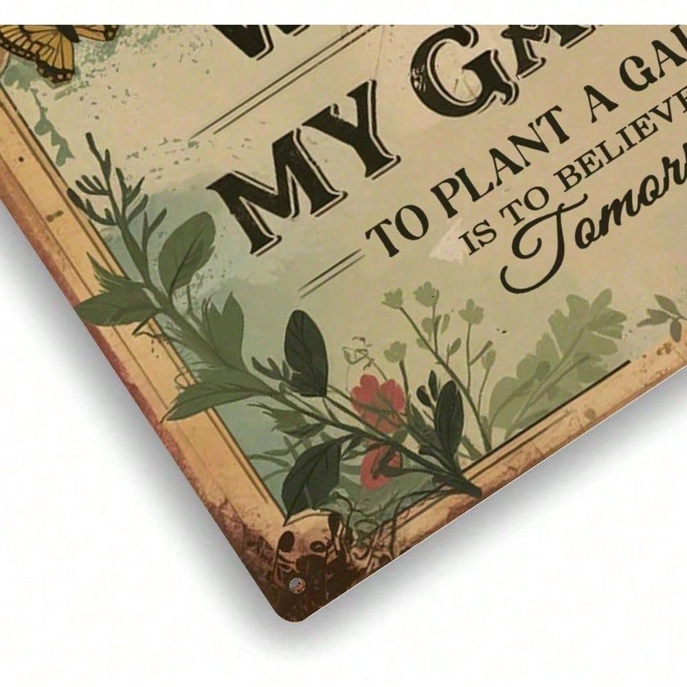 Vintage Metal Garden Sign Welcome To My Wall Art Outdoor Decor
