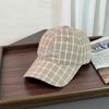 Fashion Hat spring and summer new Korean plaid soft top small baseball cap female couple outdoor mountaineering small cap male