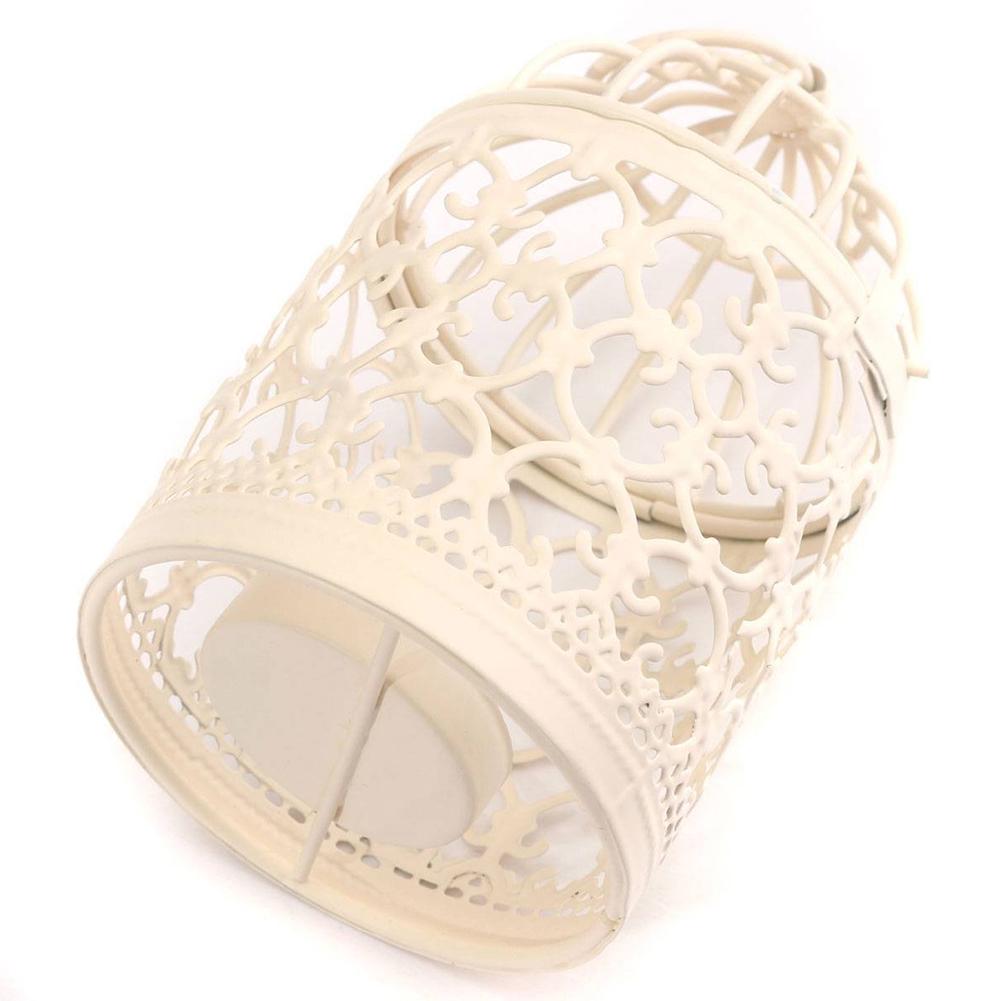 Portacandele da appendere per la casa, portacandele a forma di gabbia per uccelli