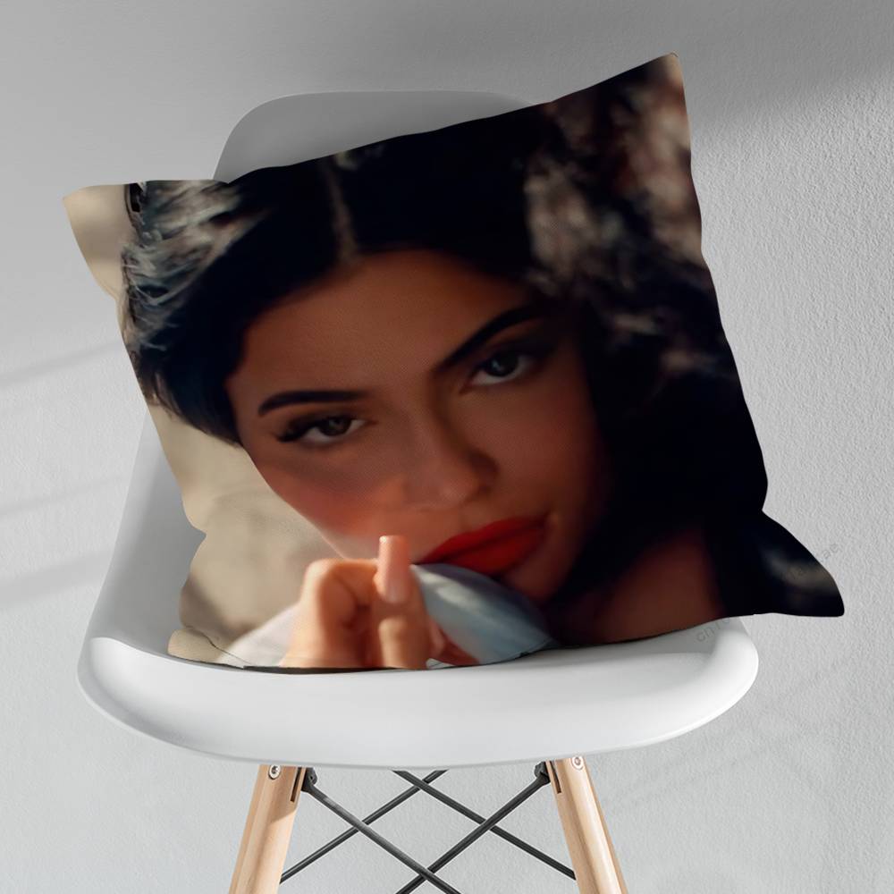 Sexy KKylie JJenner Actor Various Sizes Square Pillow Case For Car Home Bedchamber Decor Birthday Gift