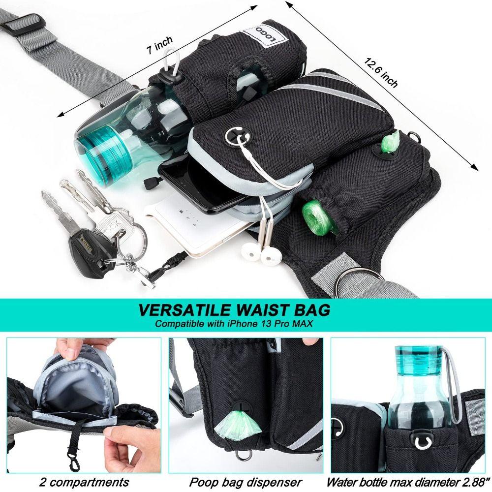 Adjustable Dog Walking Bag Hands Free Pet Training Supplies New Puppy Training Pouch  Running