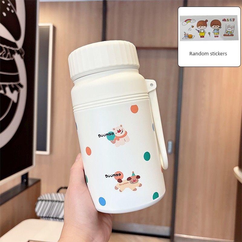 Large Capacity Thermos Cup for Girls with Tea Infuser, Cute Office Tea Cup, High-Looking Portable Student Water Bottle