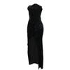 Women's Sequined Evening Dress Sexy Strapless Irregular Dress