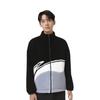 Li Ning Color Block Logo Casual Lamb Fleece Long Sleeve Cotton Jacket Unisex Jacket Black AJMS107-1