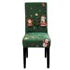 Christmas Chair Cover Dustproof 1 PCS Cartoon Santa Snowman Print Stretchable Fabric Anti Slip Removable New Year Party Decoration