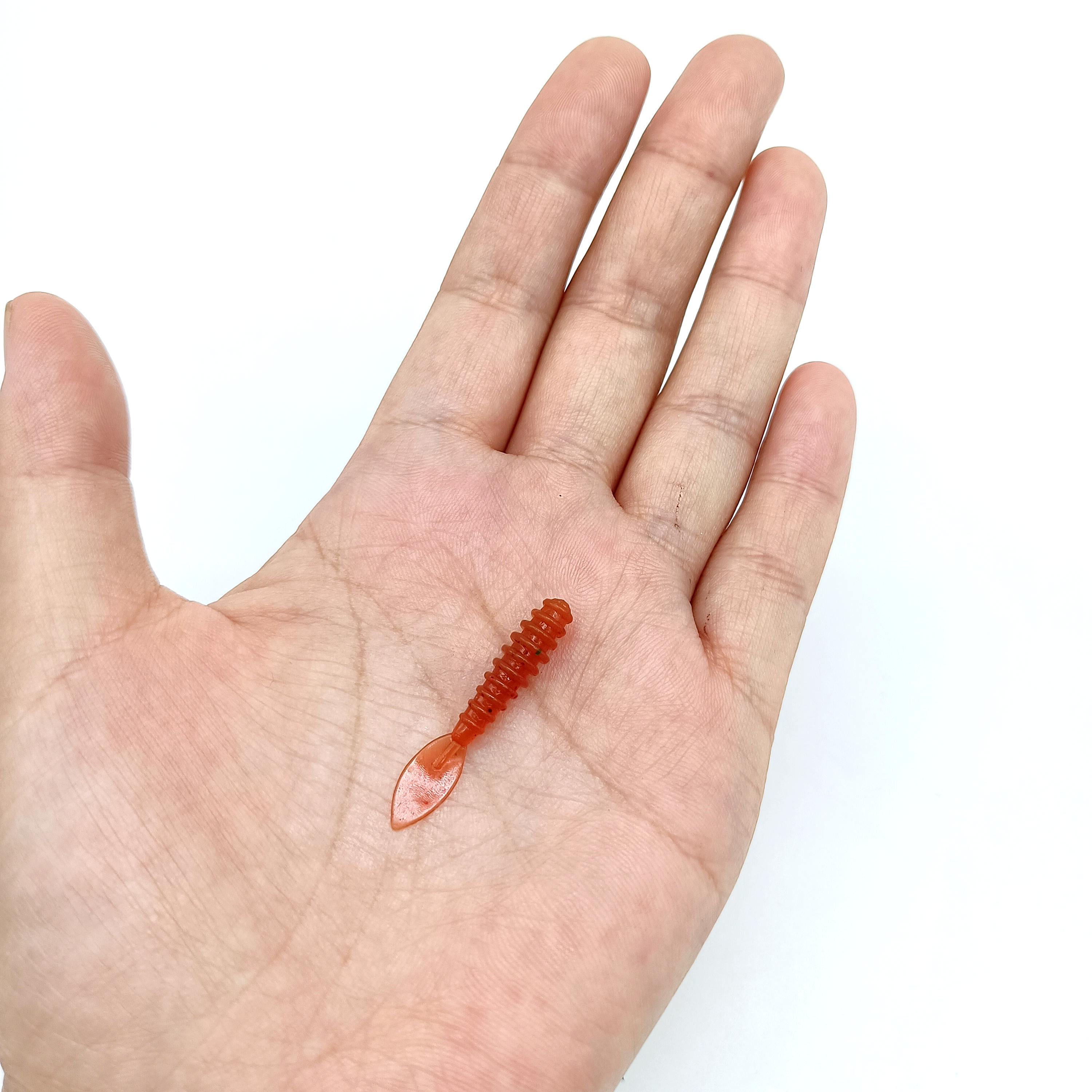 

DUODUOYU 10PCS TPE Mini Ocean Rock Fishing Lures 0.3g/35mm Small Rubber Soft Baits Silicone Worm Artificial Baits Bass Tackle