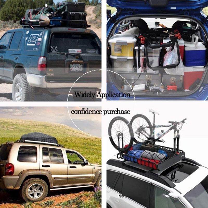 Car Trunk-Rooftop Net Latex Elastic Cargo Luggage Storage-Organizer Bungee Mesh Universal For Camping Travel-Offroad SUV