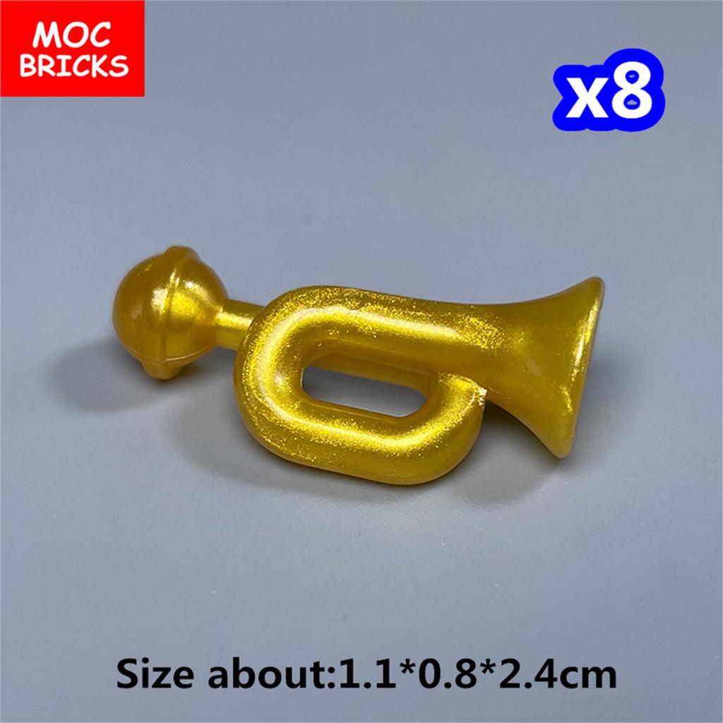 Non-Toxic Moc Bricks Suona Horn Music Score Singer Saxophone Bass Figure Musical Instruments Educatinal Building Blocks Kids Children Toys