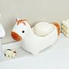 Cute Horse Soap Dish Soap Box Drainable Self Draining Soap Holder Ceramic Soap Container Bathroom Decor Organizer for Sink