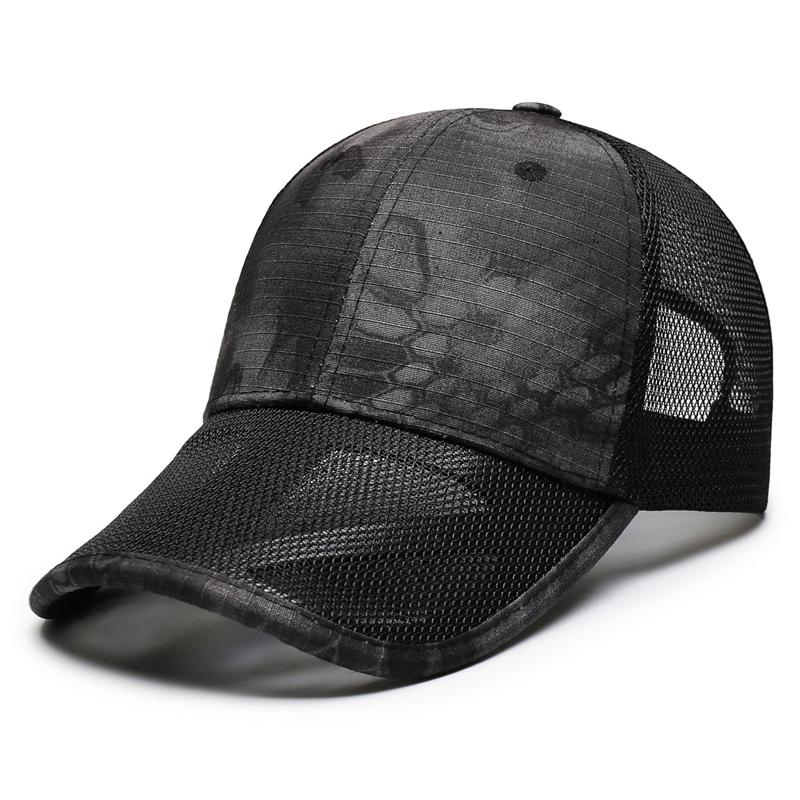 Summer Camouflage Mesh Baseball Cap Men's Breathable Sun Hat Outdoor Tactical Cap Sunscreen Cap