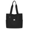 Waterproof Nylon Tote Bag Multiple Pockets Large Capacity For Work School Shopping Daily Use