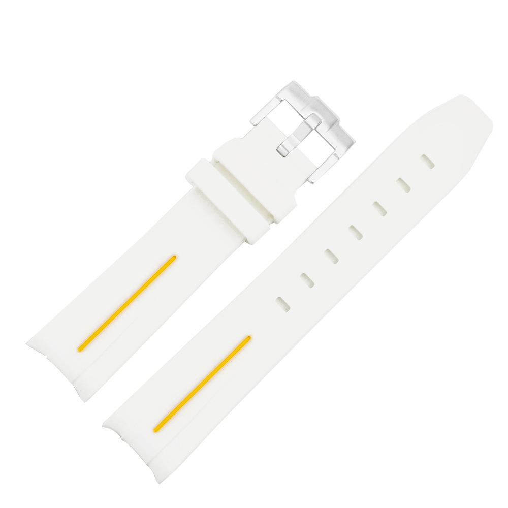 Curved Interface Rubber Watch Strap 20mm Men Women Waterproof Sports Watch Band for Moonswatch Watchband Watch Accessories