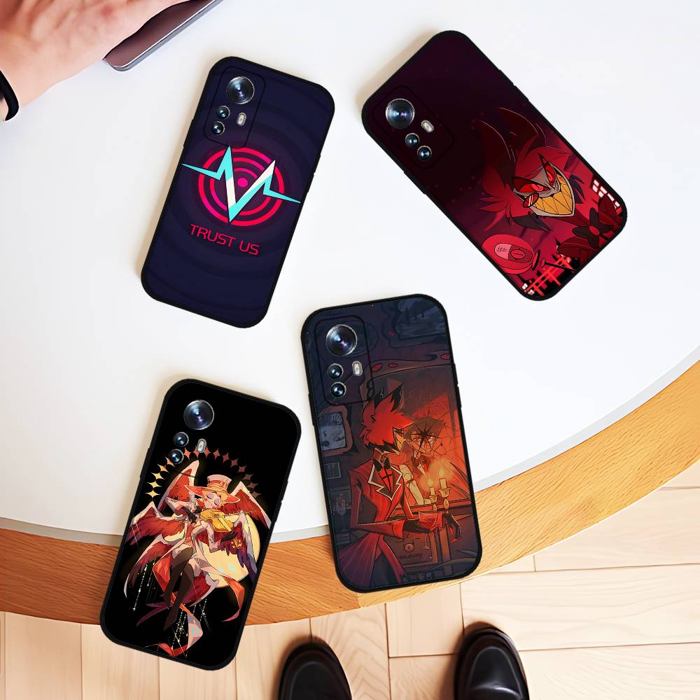 H-Hazbins H-Hotels Black Shockproof Phone Case Snug Fit For Xiaomi 12,11,12S Ultra & Redmi Note 11,10T,9,9A,8Pro,8T,5G