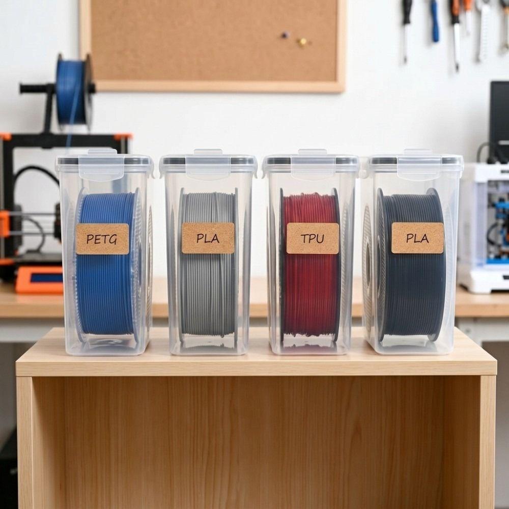 Airtight 3D Printing Filament Container Transparent Filament Storage Organizer Protection