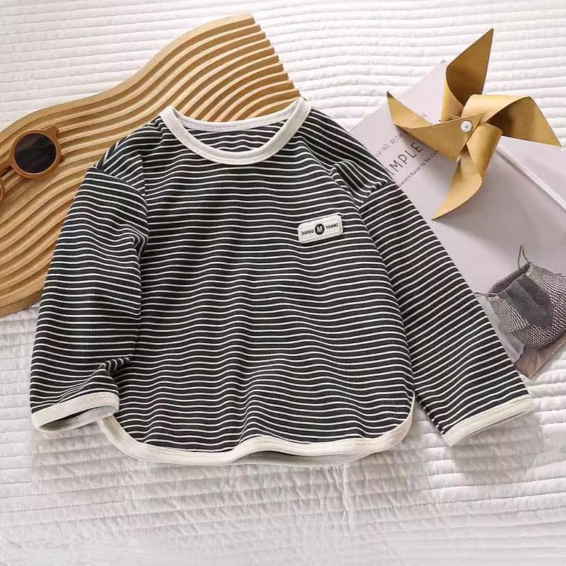 Kinder Sweatshirt für Kleinkind Streifen Jungen Mädchen Oberteil Kleidung Herbst Baumwolle Langarm T-Shirt Kinderkleidung Jungen Mädchen Kleidung Frühling Herbst