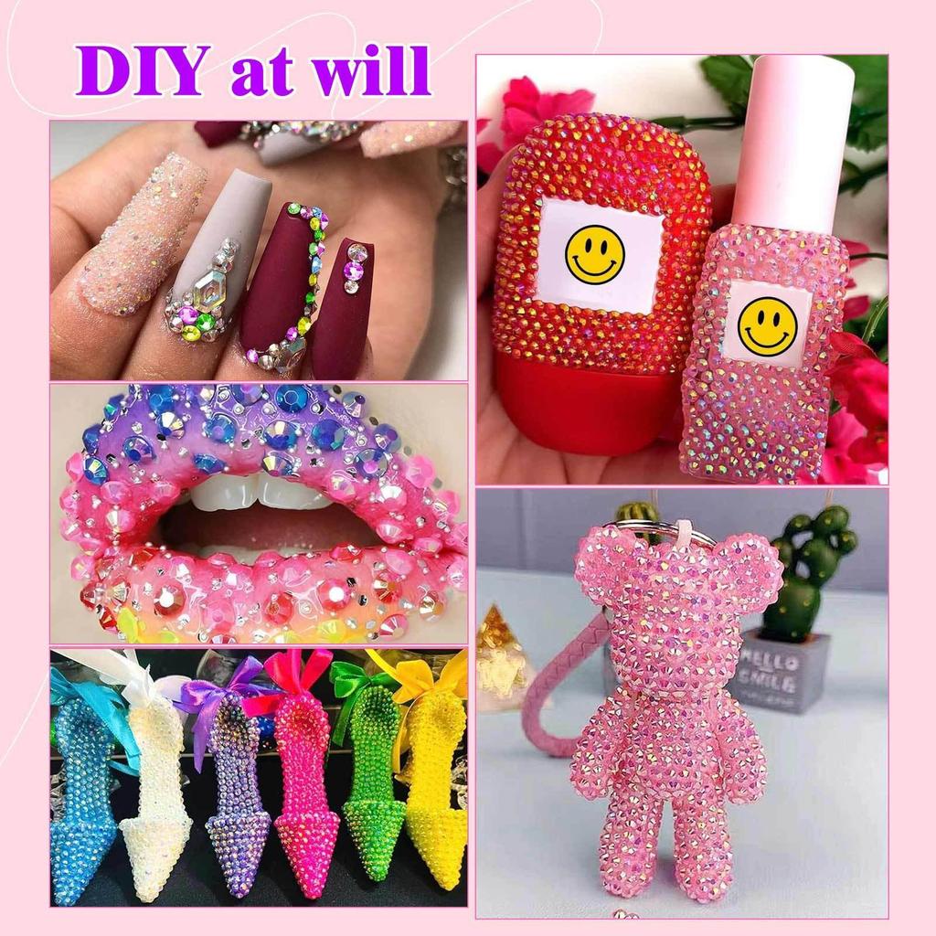 40-Grids Large Capacity 3mm Flat-Bottom DIY Resin Nail Drill for Jewelry Ornaments