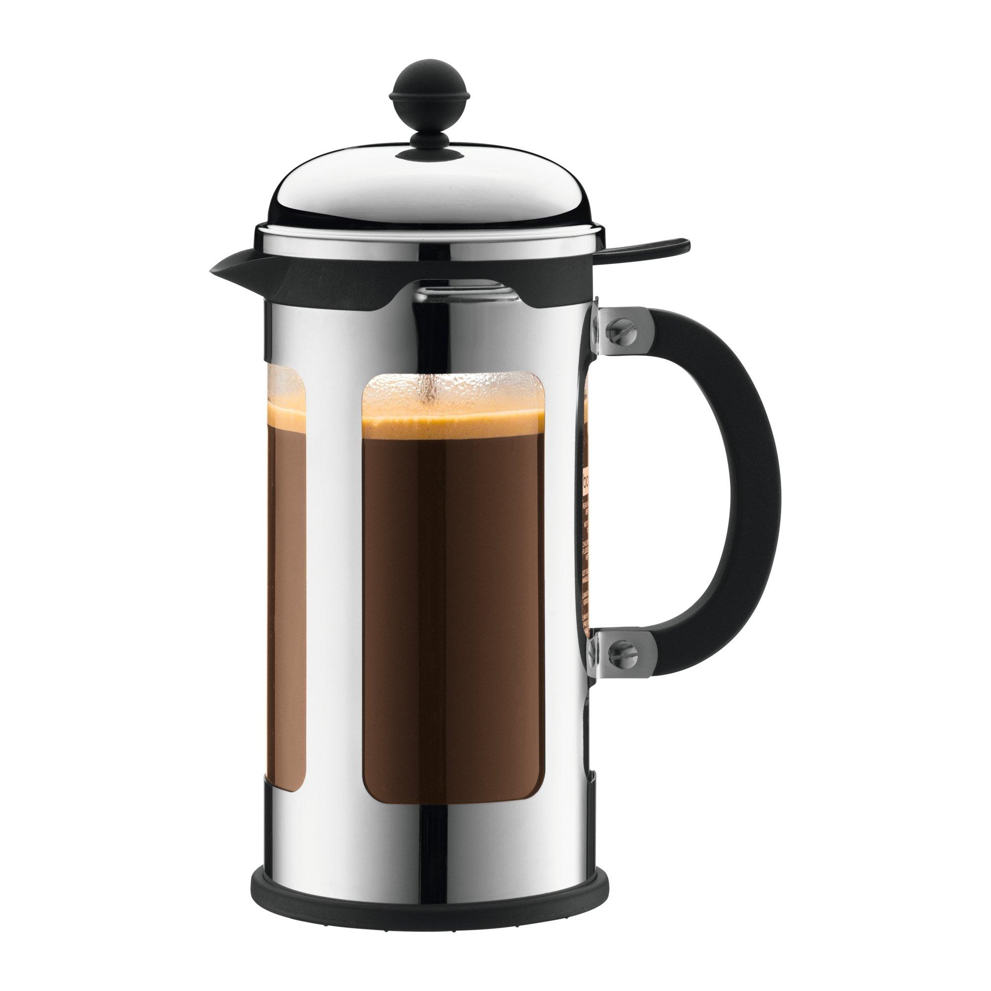 

Bodum CHAMBORD Френч-пресс для кофе Серебристый 1.0 л [Оригинал] 11172-16