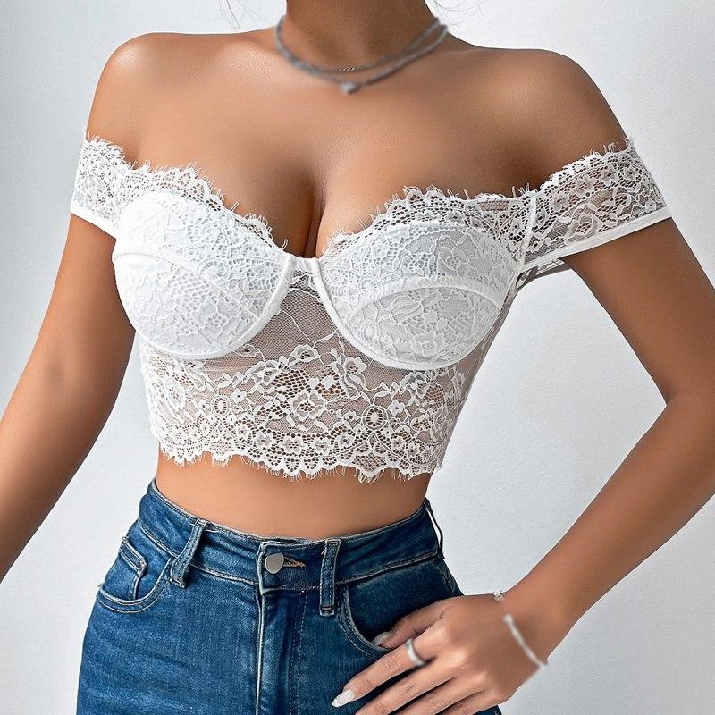 Women's Lace Embroideries Tank Top Perspective Camisole