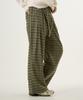 UNKNOWN PLANET Check Elastic Waist Pants Khaki