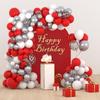 Weiß Rote Luftballons Girlande Metall Silber Konfetti Luftballonbogen Set Weihnachten Geburtstagsparty Hochzeit Babyparty Dekoration Globos