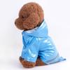 Reflektierender PU Welpen Haustier Regenmantel Wasserdichte Hundejacke Kapuzenregenmantel für Hunde mit Leinenöffnung Kleidung für kleine Hunde Katzen