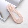 Women's Summer Lace Low-Cut Socks, Thin & Breathable with Cotton Bottom and Silicone Anti-Slip Heel Grip.