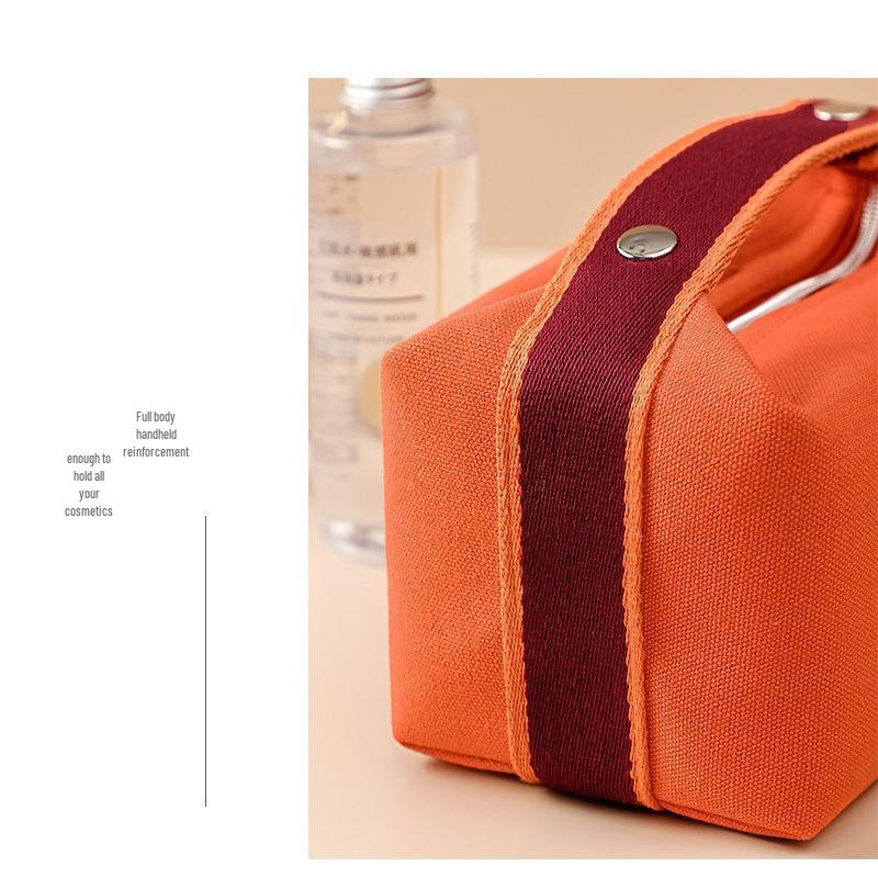 Women's High-Capacity Waterproof Makeup Bag - Stylish, Portable, Multi-Functional Canvas Toiletry Organizer