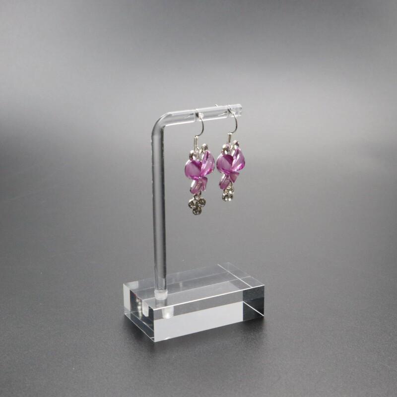 Acrylic Earring Holder Stand - Simple Display for Studs, Dangles, and Jade Jewelry Accessories