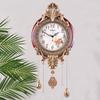 Creative Solid Wood Silent Wall Clock European-style Large Personalized Quartz Clock Fashion Simple Living Room Clock.