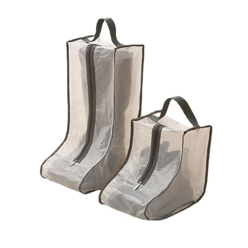Long/Short Convenient Shoe and Boot Transparent Storage Bag, Dustproof and Waterproof, Essential for Travel, Home, and Camping