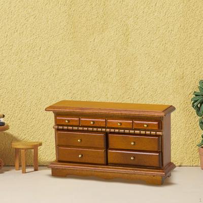 1/12 Puppenhaus Holz TV-Ständer Mini-Schrank Retro-Seitenmodell Handwerk mit Schubladen für
