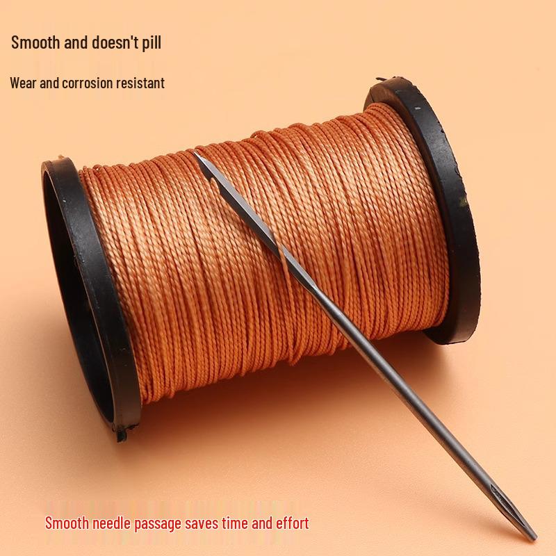 Copper Awl & Curved Needle Set for Shoe Repair - Includes Thousand-Layer Awl, Straight Hook, Waxed Thread, and Detachable Crochet Hook
