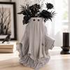 Halloween Ghost Planter, Spooky White Ghost Flower Pot, Small Decorative Plant Container for Garden, Yard, Porch, Tabletop, Indoor Outdoor Decor