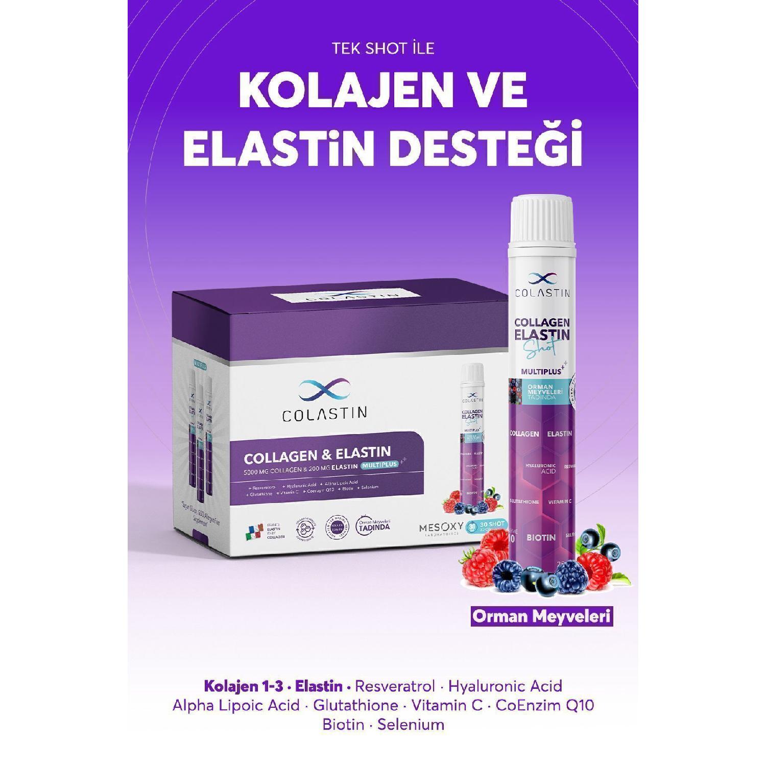 

Multiplus 30 Shot 5000 Mg Collagen And 200 Mg Elastin Hair, Skin, Nail And Body Forest Fruits