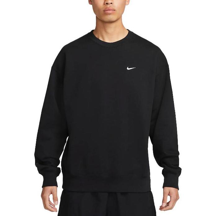 Nike Moletom de Gola Redonda Solo Swoosh Masculino Tops Preto DX0812-010