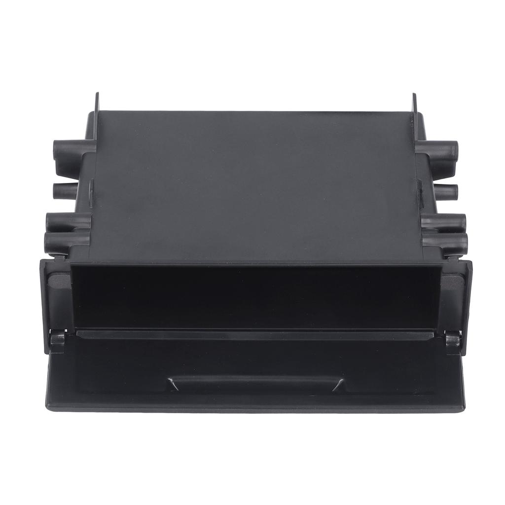 1DIN Car Radio Storage Box Multi Application ABS Black Inner Organizer Replacement for Mitsubishi