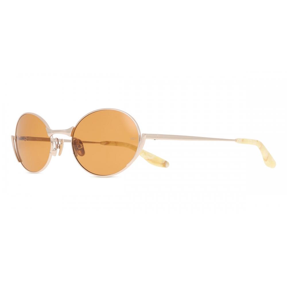 Messy Weekend Nomi Shiny Gold Rich Orange Unisex Sunglasses