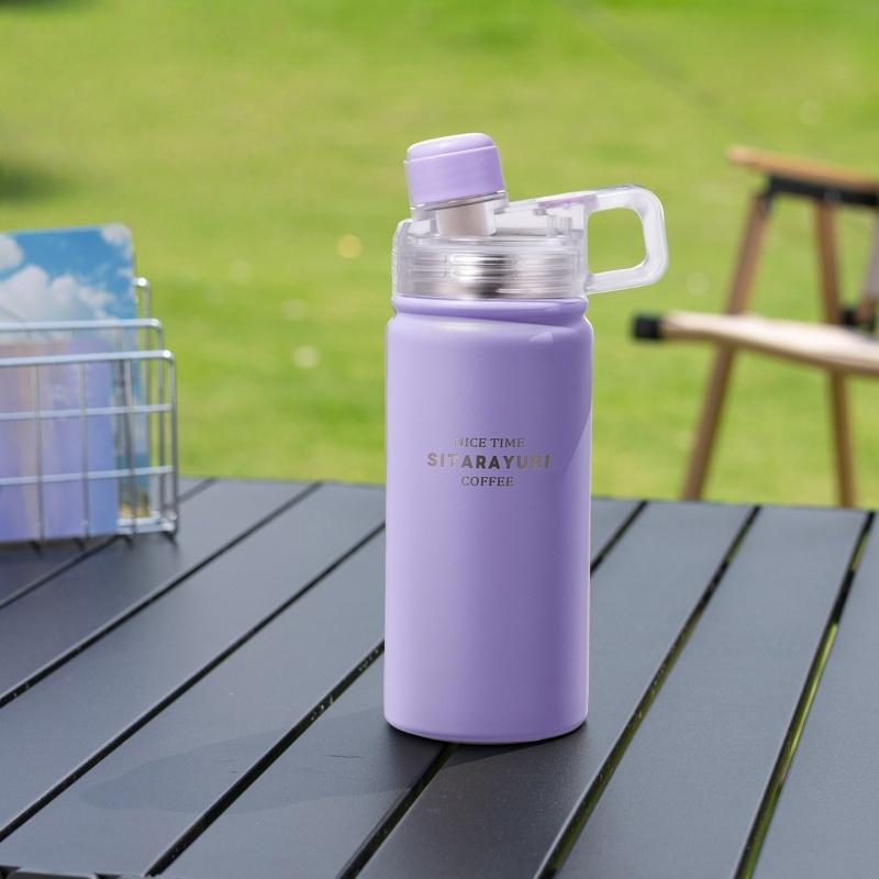 SITARAYURI Insulated Water Bottles with Magnetic Straw Lid Handheld Straw Thermal Cup Leak-proof Outdoor Sports Travel Car Cups