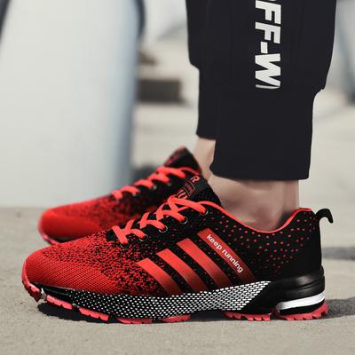 Large Size Fly-woven Sneakers Men's Shoes Couple Casual Shoes Fitness Breathable Running Shoes Women's Men Sneakers