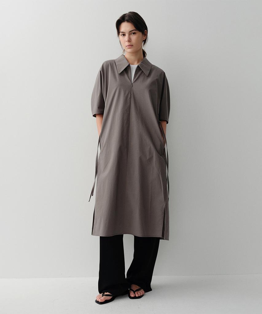 Ia Drawstring Dress (Taupe)