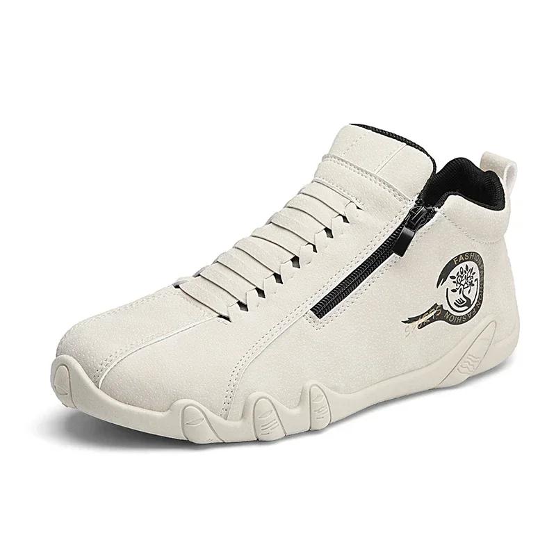 Shoes for Men 2024 New Zipper Designer Men's Sneakers Autumn Low-top Men Casual Shoes Lightweight and Comfortable Walking Flats