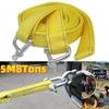 5m Tow Rope Strap With Hook Bar Off Road Car Wash Maintenance Loop Hook Car Trailer Towbar Machine Shackle Cargo Tie-Down Belt