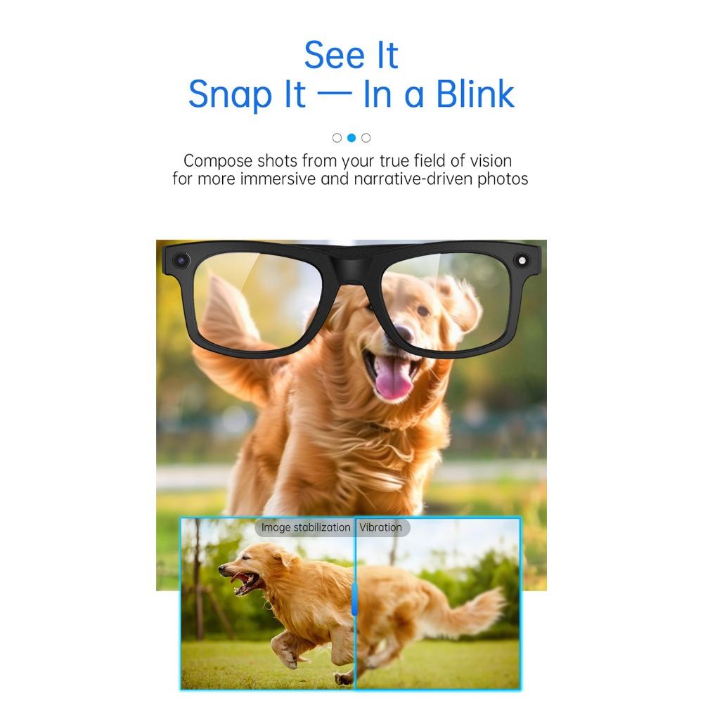 S2 Max smart glasses, AI translation, 500W pixel, camera and video recording, Bluetooth calling, music conversation translation