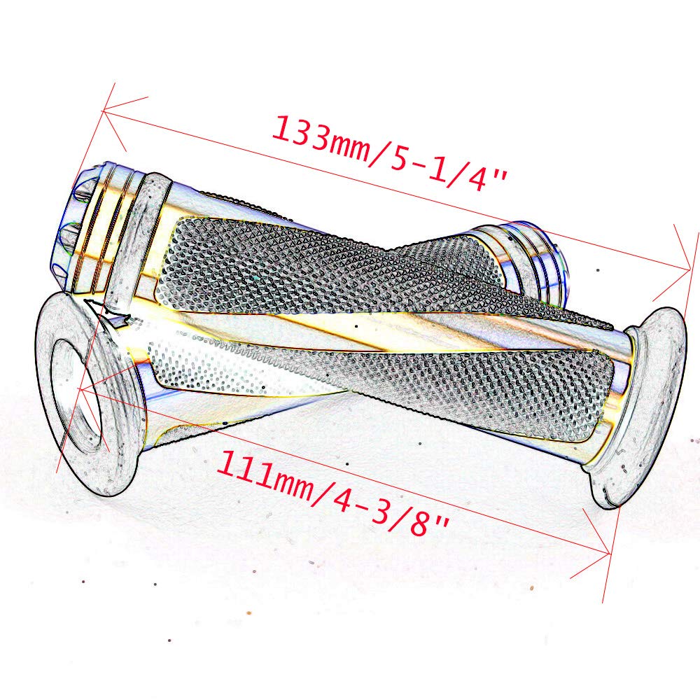evomosa Motorcycle Clip Universal Bar End Grip End Bar Spiral Grip Aluminum Universal 22.2mm