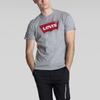 Levis Letter Logo Loose Fit Crew Neck T-Shirt Men Tops Gray 17783-0138
