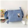 Süße Denim Ita Bag Damenmode Umhängetasche Harajuku Mädchen Transparente Umhängetasche Dame DIY Abzeichen Umhängetasche Handtasche