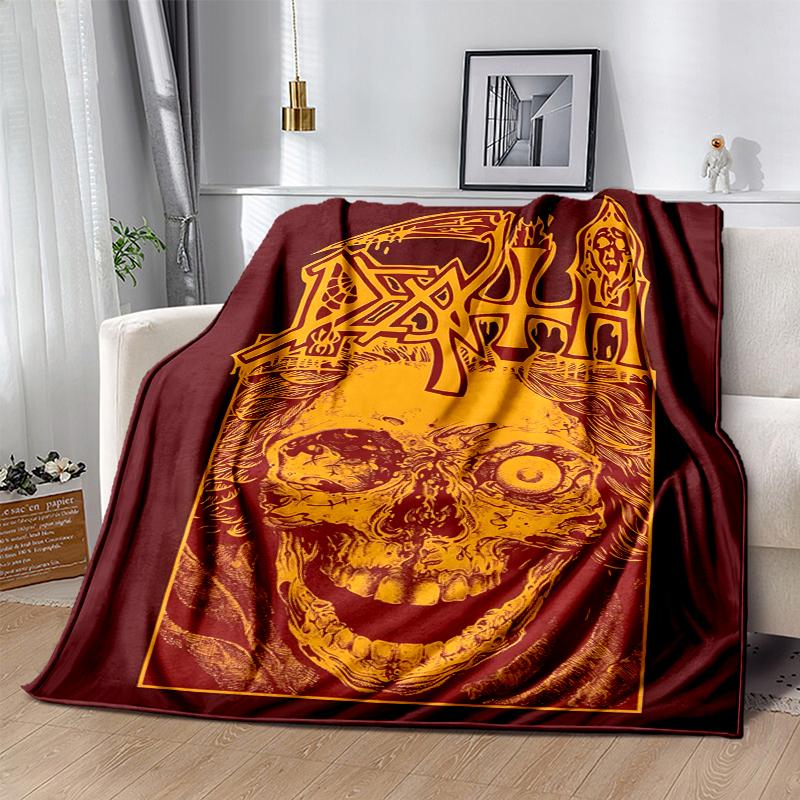 Death Flannel Blanket Soft Warm All-Season Throw, Design for Camping, Car Travel, Hiking Sofa, Bed, Office Perfect Gift for Parties