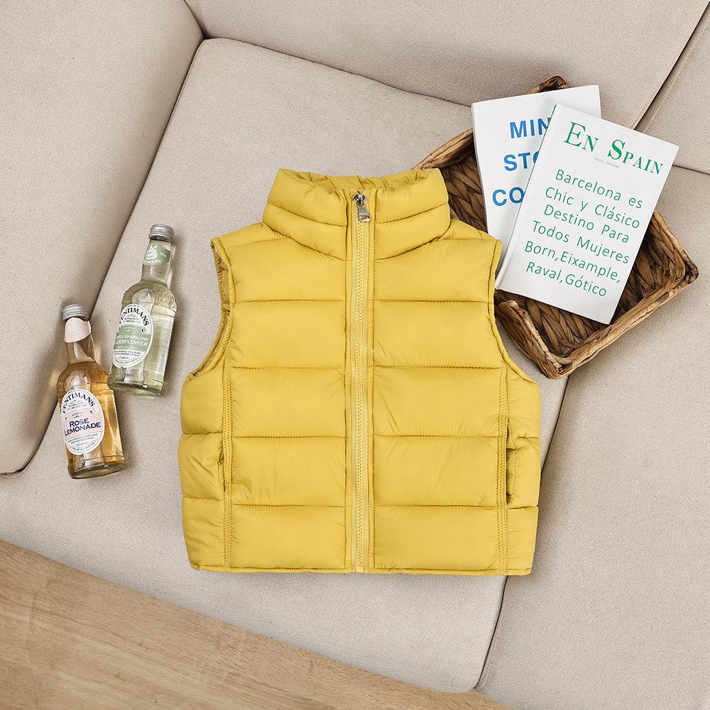 Kids' Cotton Vest: Thick Stand-up Collar Sleeveless Jacket for Boys and Girls – Stylish Autumn/Winter Gilet for Babies