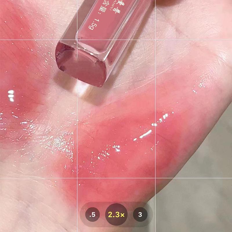 Affordable Non-Stick Lip Gloss: Double-Ended with Mirror, Hydrating Shine, No-Makeup Look, Whitening Effect